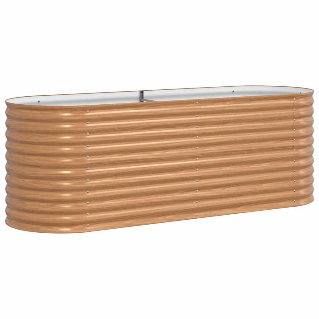 Vidaxl verhoogd bed bruin 240 x 80 x 81 cm staal