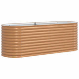 Vidaxl verhoogd bed bruin 240 x 80 x 81 cm staal