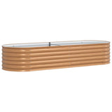 Vidaxl verhoogd bed bruin 240 x 80 x 44 cm staal