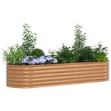 Vidaxl verhoogd bed bruin 240 x 80 x 44 cm staal