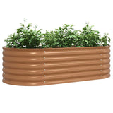 Vidaxl verhoogd bed bruin 160 x 80 x 44 cm staal