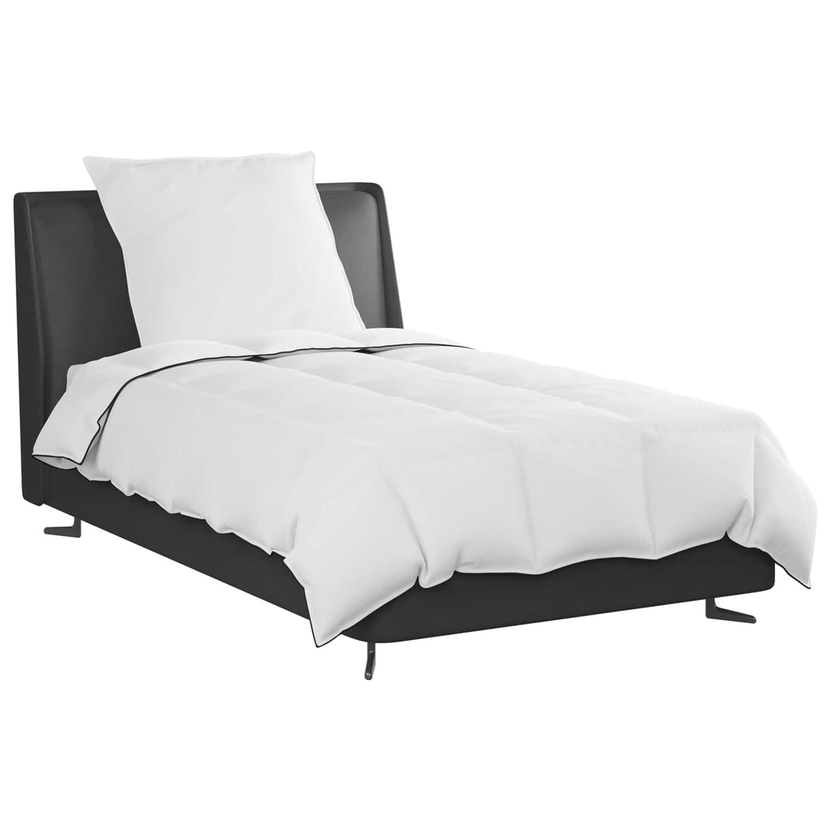 Vidaxl winter dekbed met kussen 2 pcs wit donsveertjes