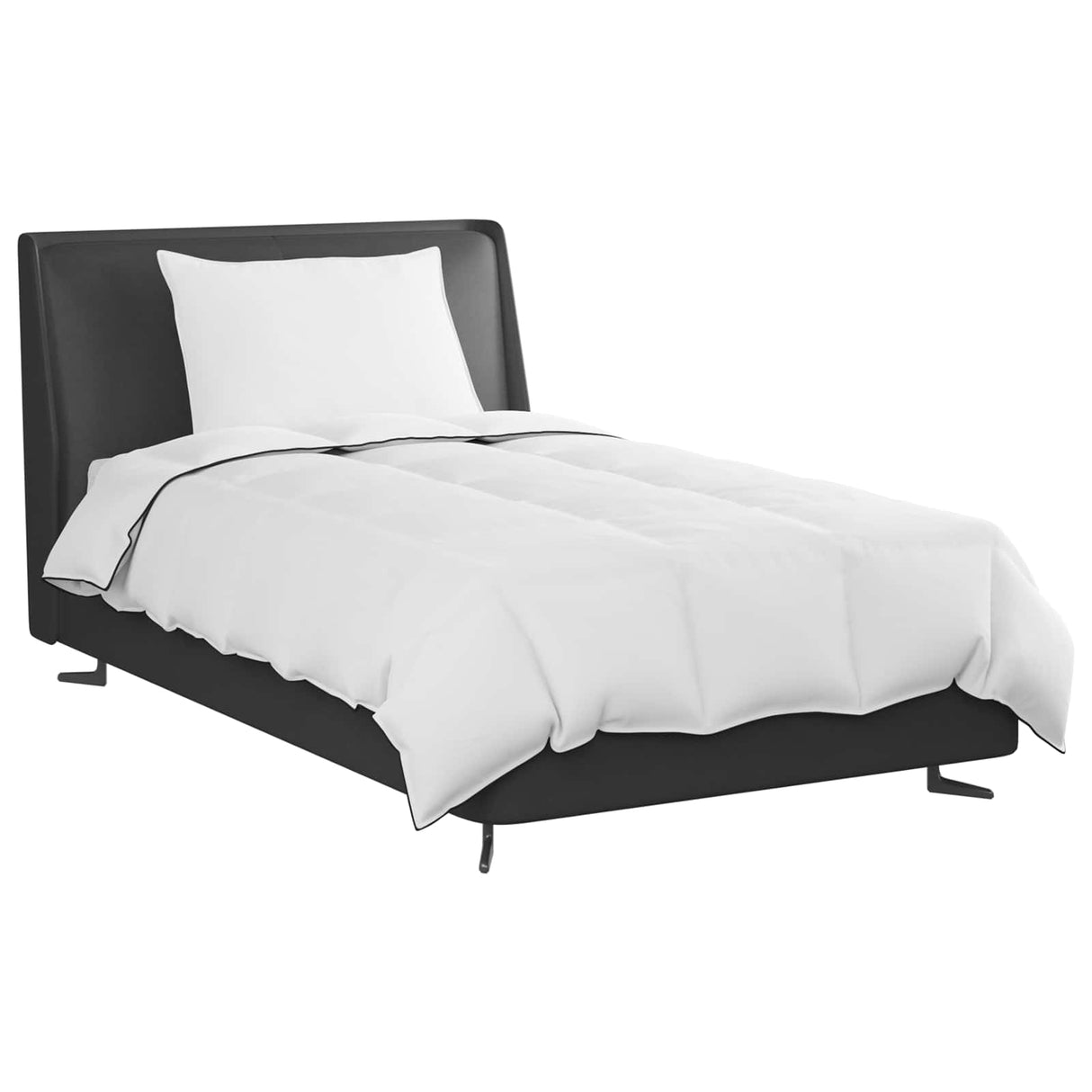 Vidaxl winter dekbed met kussen 2 pcs wit donsveertjes