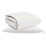 Vidaxl winter dekbed met kussen 2 pcs wit donsveertjes