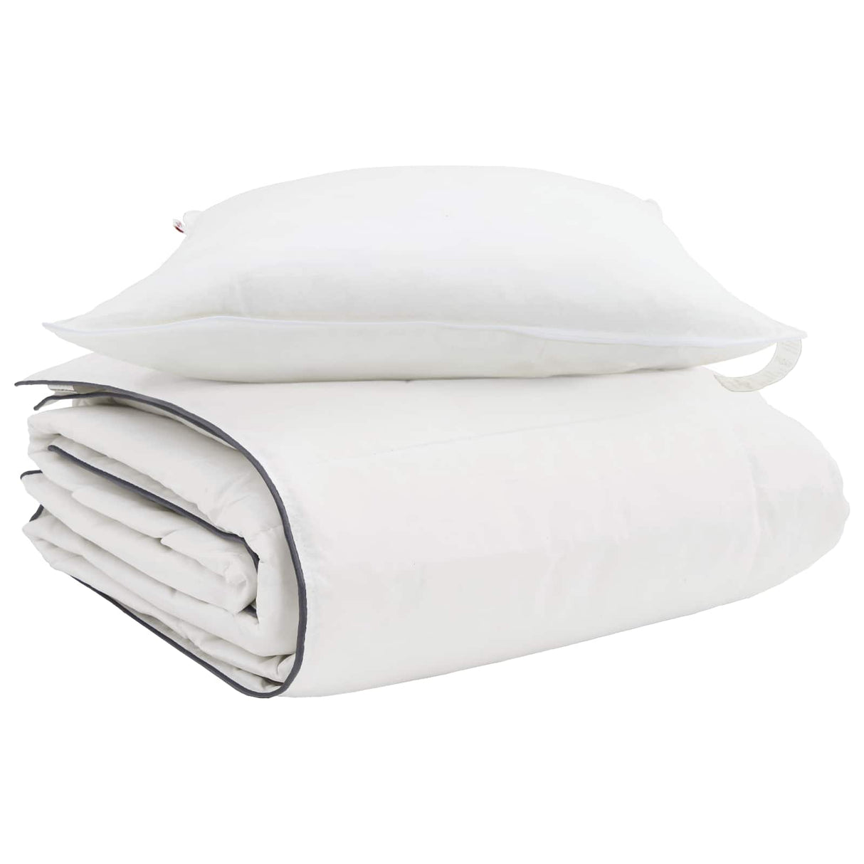 Vidaxl winter dekbed met kussen 2 pcs wit donsveertjes