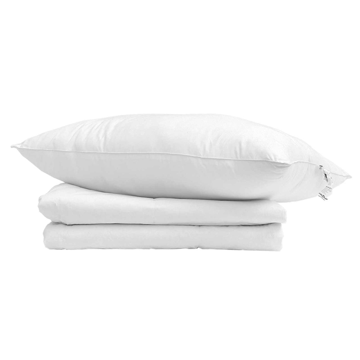 Vidaxl zomer dekbed met kussen 2 pcs wit donsveertjes