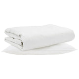 Vidaxl zomer dekbed met kussen 2 pcs wit donsveertjes
