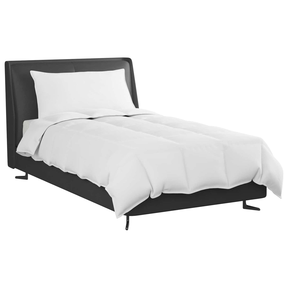 Vidaxl zomer dekbed met kussen 2 pcs wit donsveertjes