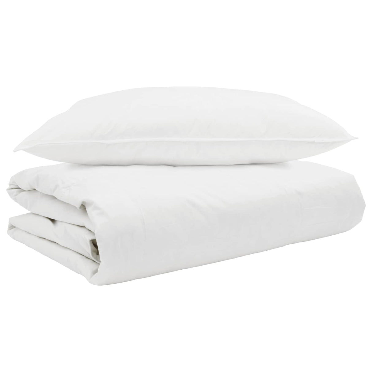 Vidaxl zomer dekbed met kussen 2 pcs wit donsveertjes