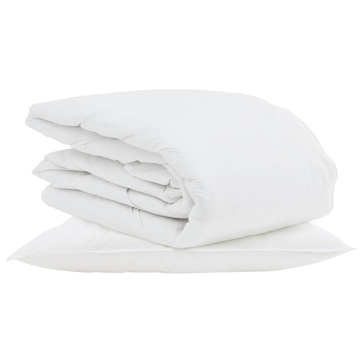 Vidaxl zomer dekbed met kussen 2 pcs wit donsveertjes
