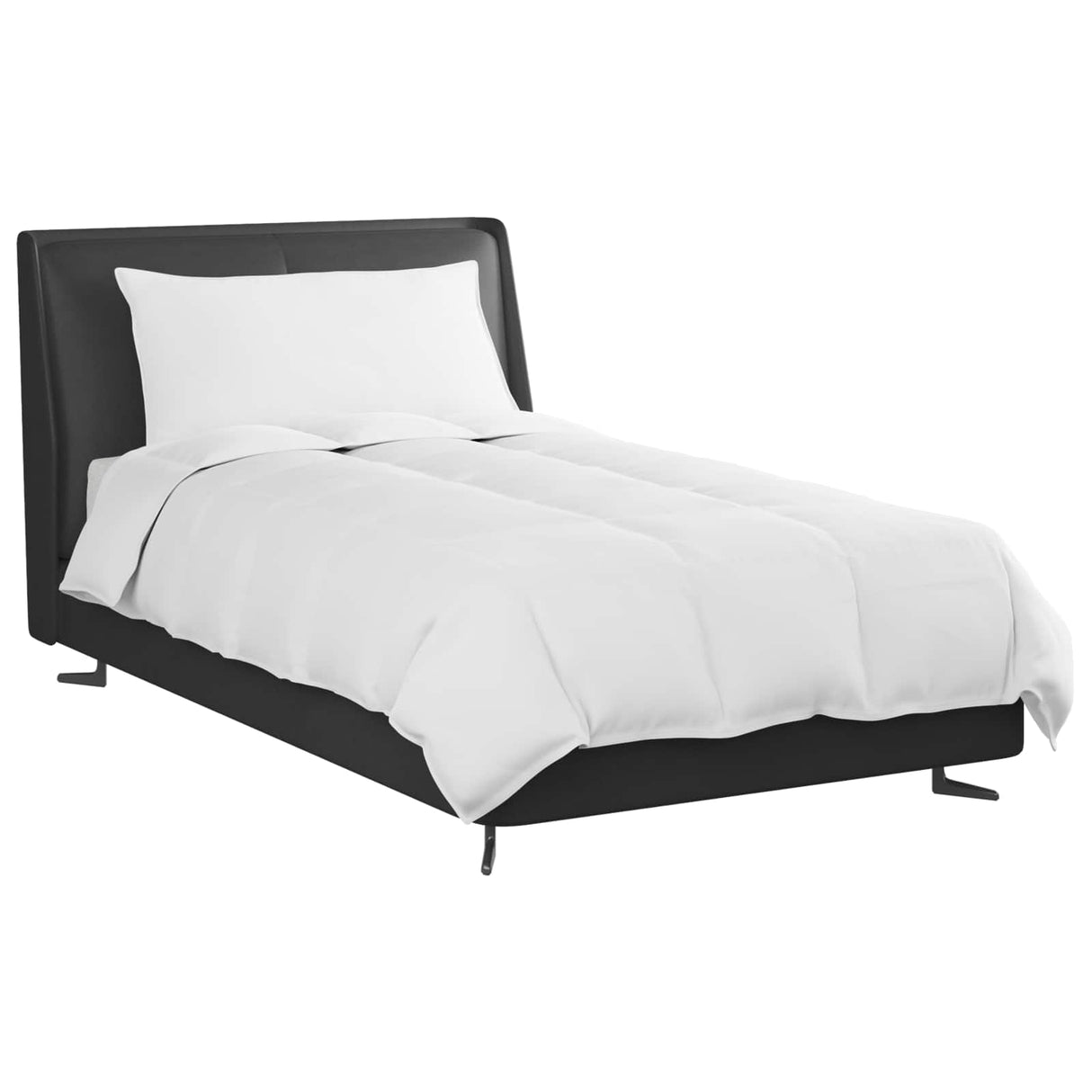 Vidaxl zomer dekbed met kussen 2 pcs wit donsveertjes