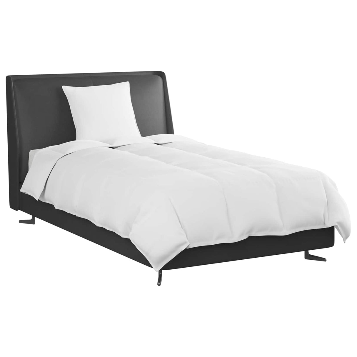 Vidaxl winter dekbed met kussen 2 pcs wit donsveertjes