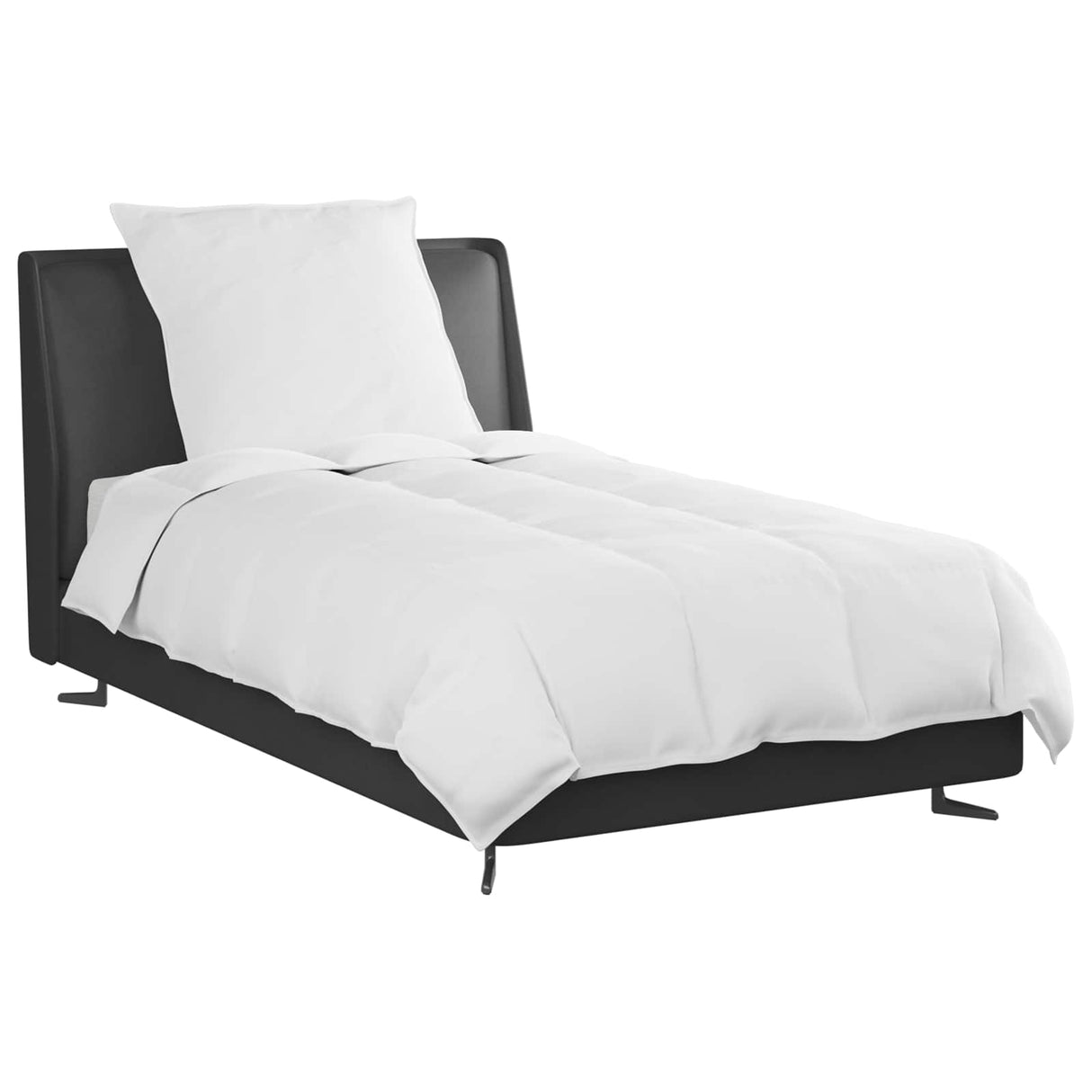 Vidaxl winter dekbed met kussen 2 pcs wit donsveertjes