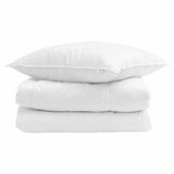 Vidaxl winter dekbed met kussen 2 pcs wit donsveertjes
