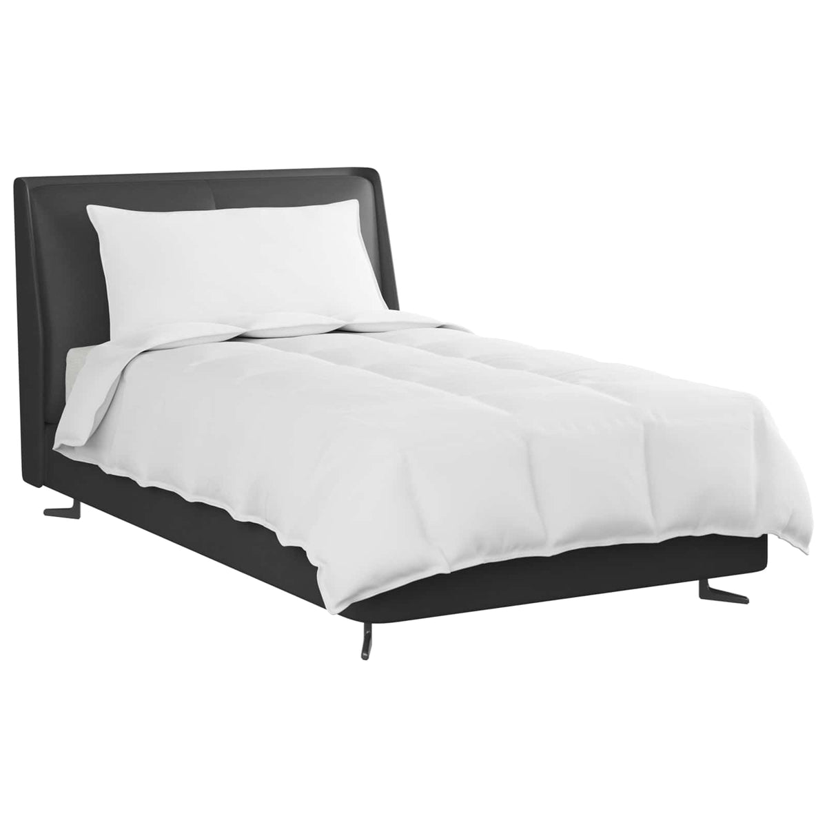 Vidaxl 2-in-1 dekbed met kussen 2 st wit donsveertjes