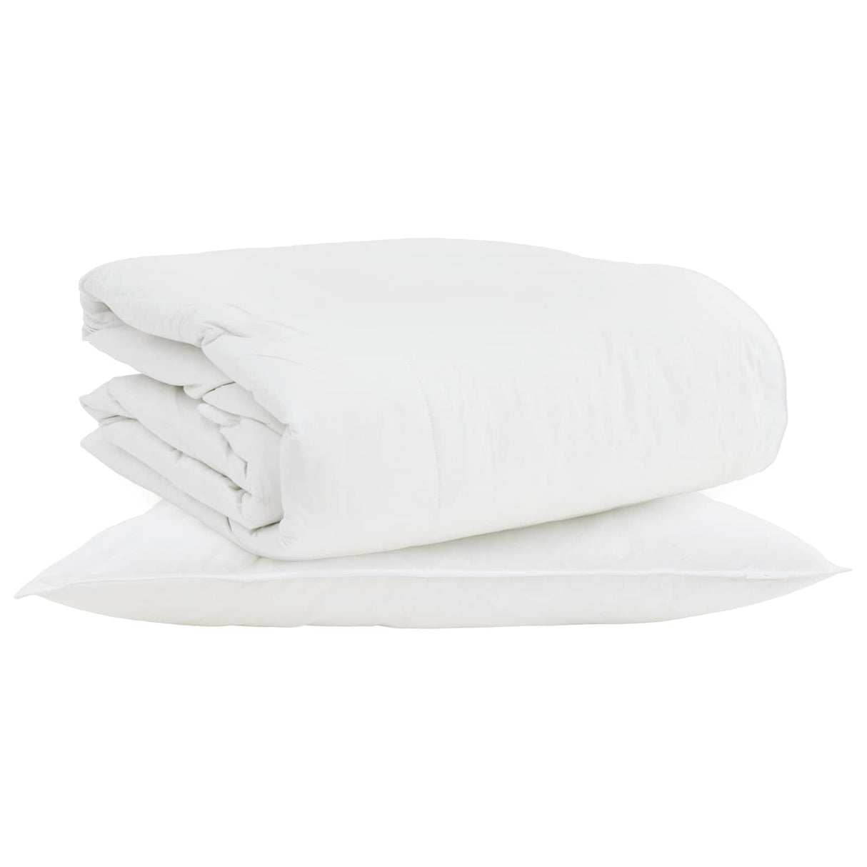 Vidaxl 2-in-1 dekbed met kussen 2 pcs wit donsveertjes