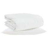 Vidaxl 2-in-1 dekbed met kussen 2 pcs wit donsveertjes