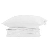 Vidaxl 2-in-1 dekbed met kussen 2 pcs wit donsveertjes
