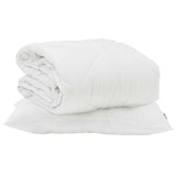 Vidaxl zomer dekbed met kussen 2 pcs wit microvezel