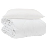 Vidaxl zomer dekbed met kussen 2 pcs wit microvezel