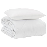 Vidaxl zomer dekbed met kussen 2 pcs wit microvezel