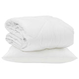 Vidaxl zomer dekbed met kussen 2 pcs wit microvezel