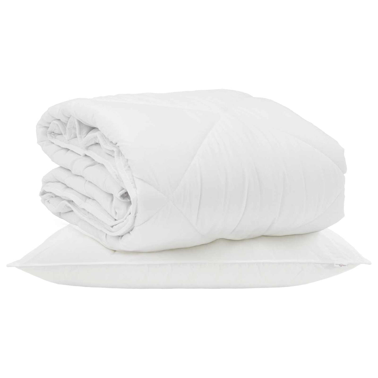 Vidaxl zomer dekbed met kussen 2 pcs wit microvezel