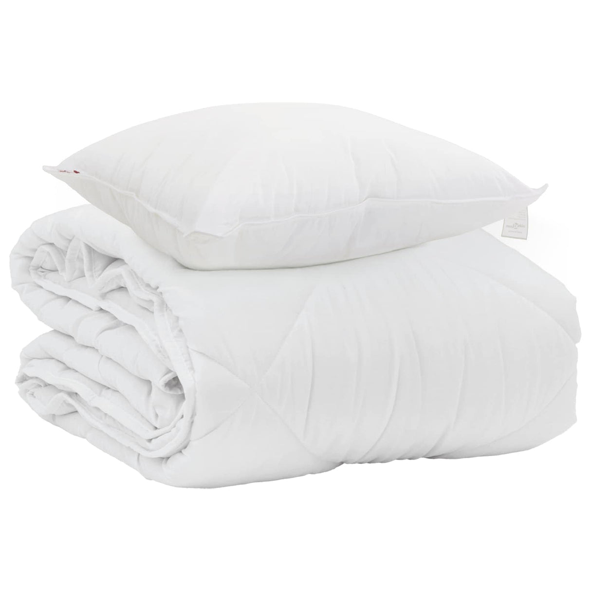 Vidaxl zomer dekbed met kussen 2 pcs wit microvezel