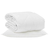 Vidaxl zomer dekbed met kussen 2 pcs wit microvezel
