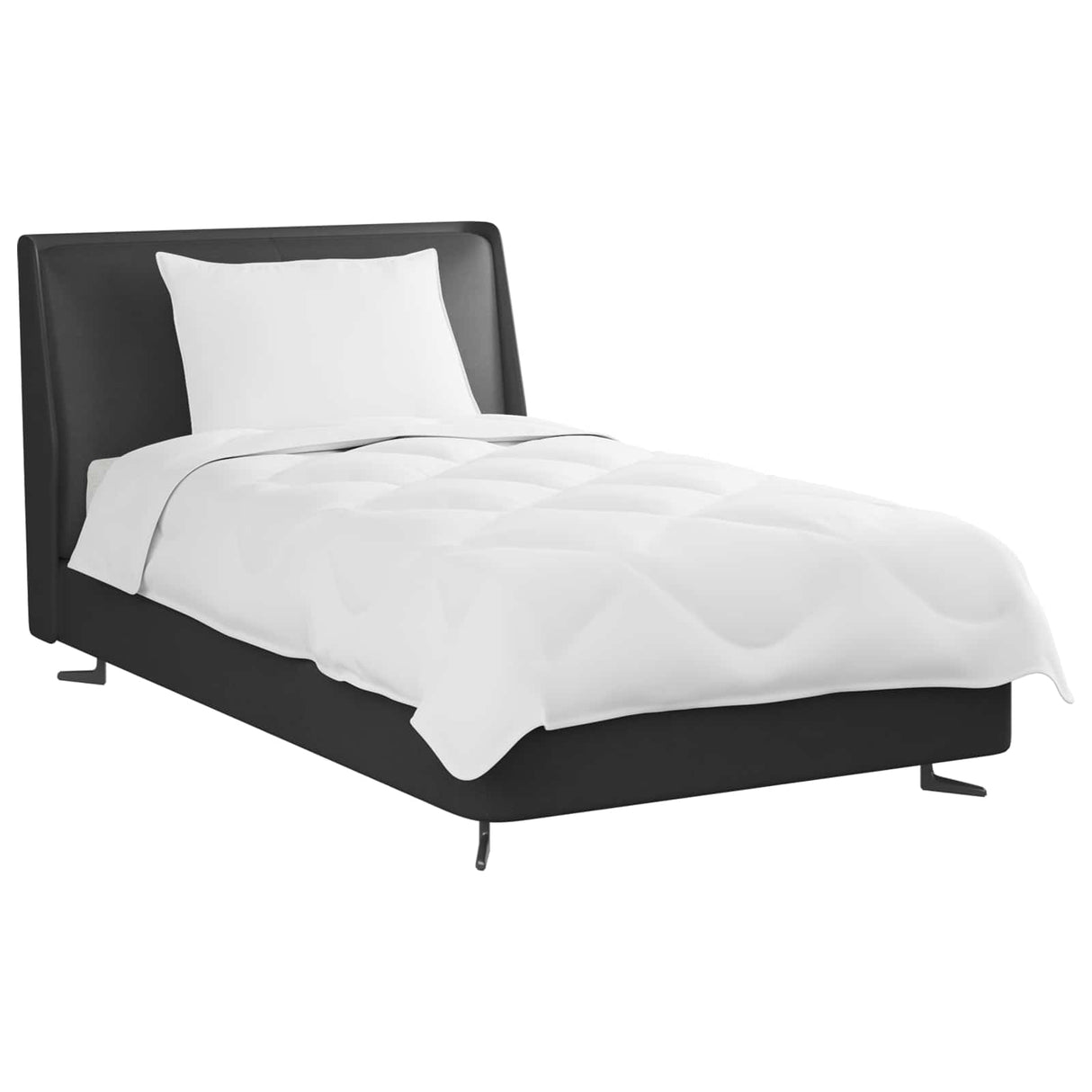 Vidaxl zomer dekbed met kussen 2 pcs wit microvezel