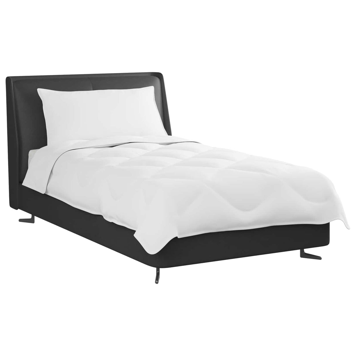 Vidaxl zomer dekbed met kussen 2 pcs wit microvezel