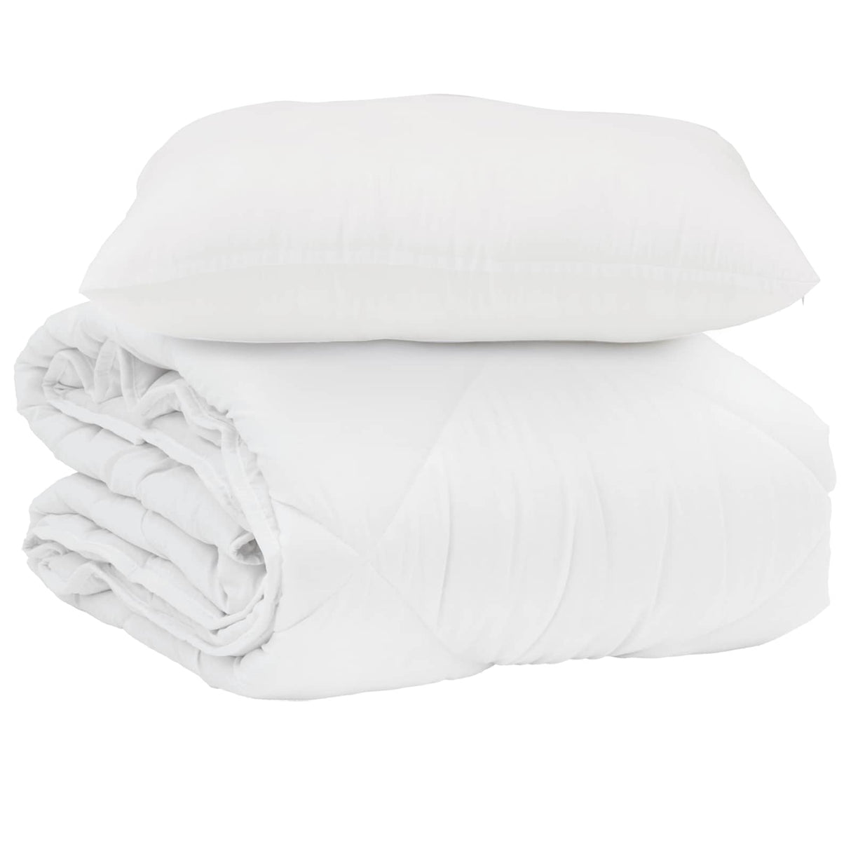 Vidaxl zomer dekbed met kussen 2 pcs wit microvezel