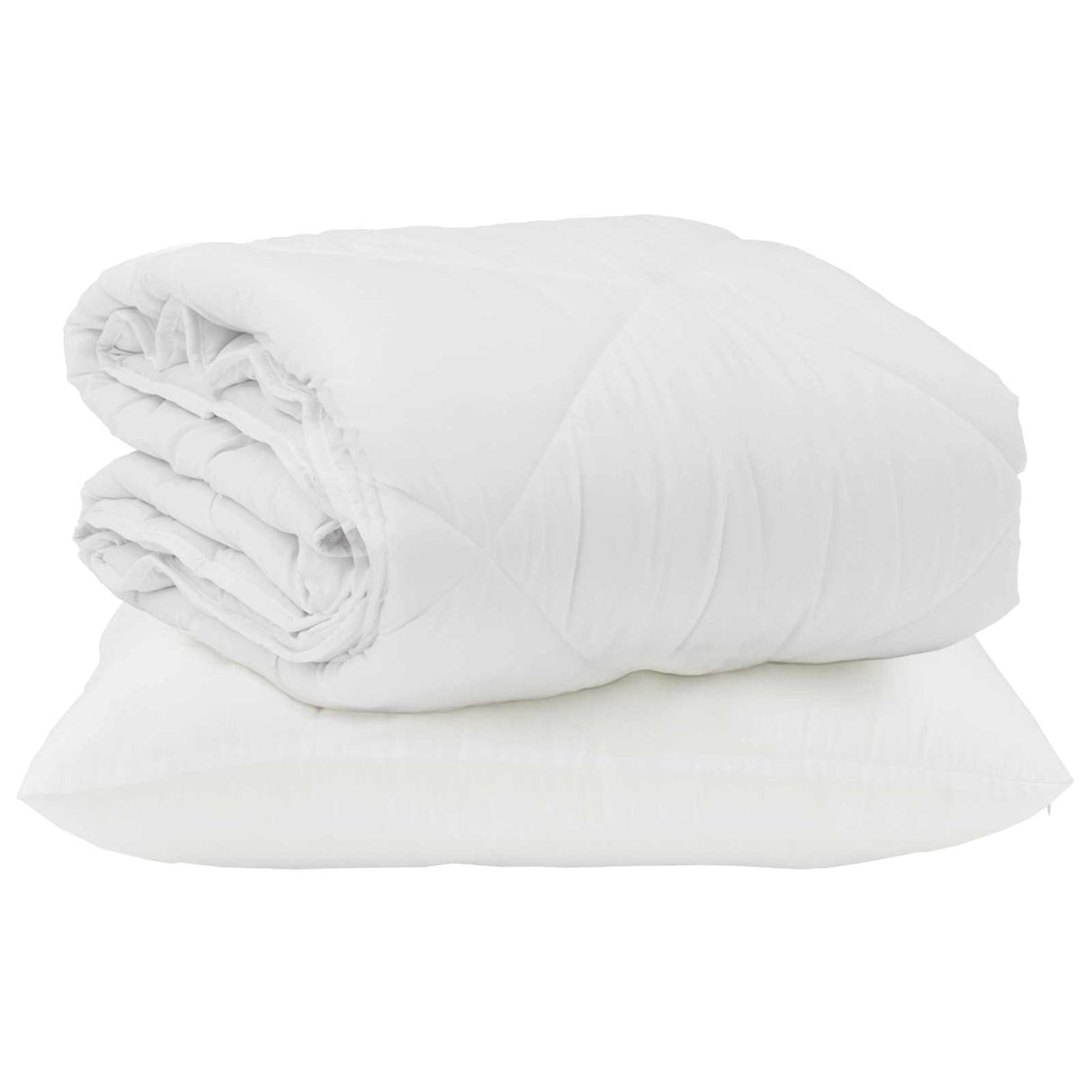 Vidaxl zomer dekbed met kussen 2 pcs wit microvezel