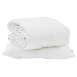 Vidaxl zomer dekbed met kussen 2 pcs wit microvezel