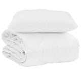 Vidaxl zomer dekbed met kussen 2 pcs wit microvezel