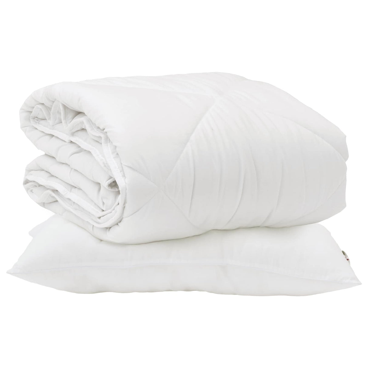 Vidaxl het duvet voor elk seizoen met kussen 2 pcs wit microvezel