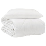Vidaxl het duvet voor elk seizoen met kussen 2 pcs wit microvezel