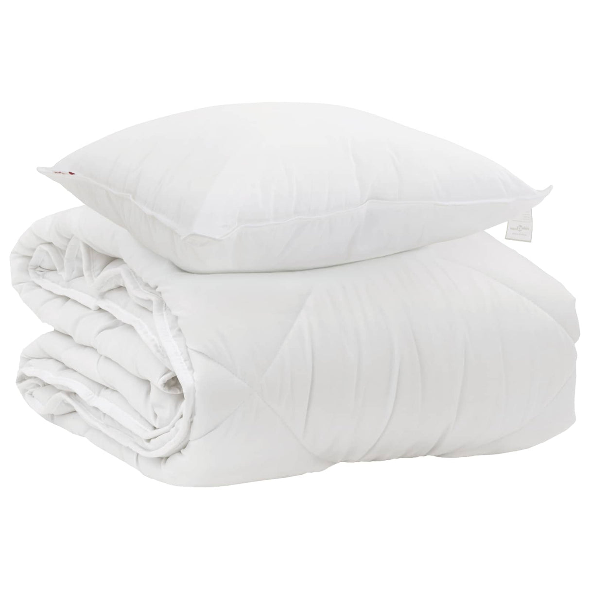 Vidaxl het duvet voor elk seizoen met kussen 2 pcs wit microvezel