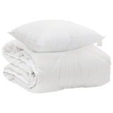 Vidaxl het duvet voor elk seizoen met kussen 2 pcs wit microvezel