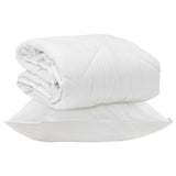 Vidaxl het duvet voor elk seizoen met kussen 2 pcs wit microvezel