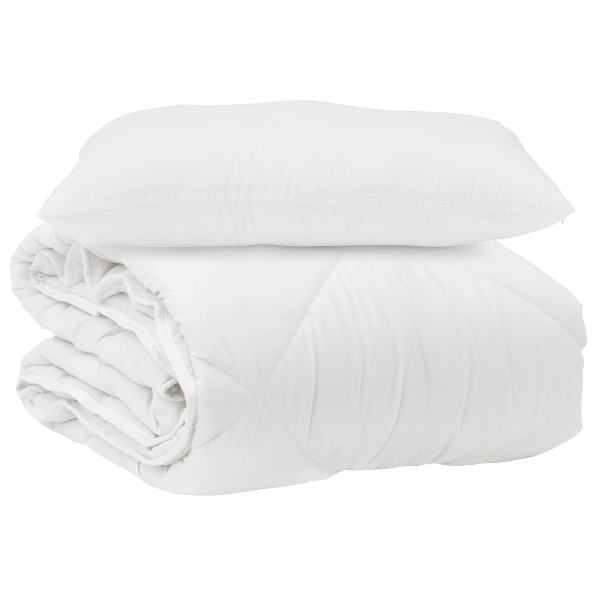 Vidaxl dekbed met kussen 2 pcs wit microvezel