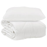 Vidaxl dekbed met kussen 2 pcs wit microvezel