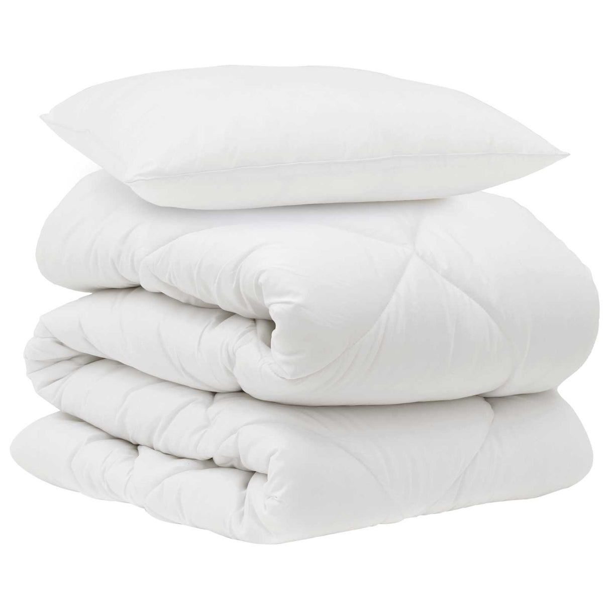 Vidaxl dekbed met kussen 2 pcs wit microvezel