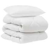 Vidaxl dekbed met kussen 2 pcs wit microvezel