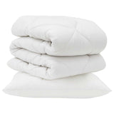 Vidaxl dekbed met kussen 2 pcs wit microvezel