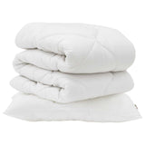 Vidaxl dekbed met kussen 2 pcs wit microvezel