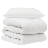 Vidaxl dekbed met kussen 2 pcs wit microvezel