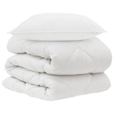 Vidaxl dekbed met kussen 2 pcs wit microvezel