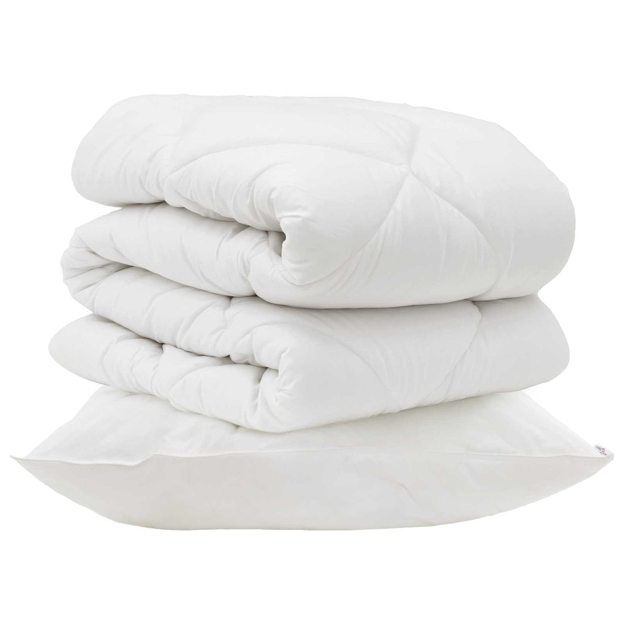 Vidaxl dekbed met kussen 2 pcs wit microvezel