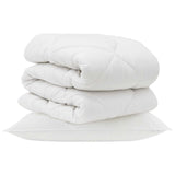 Vidaxl dekbed met kussen 2 pcs wit microvezel